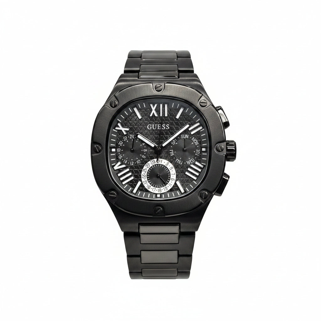 Guess Men's Black Metal Multifunction Sport Watch