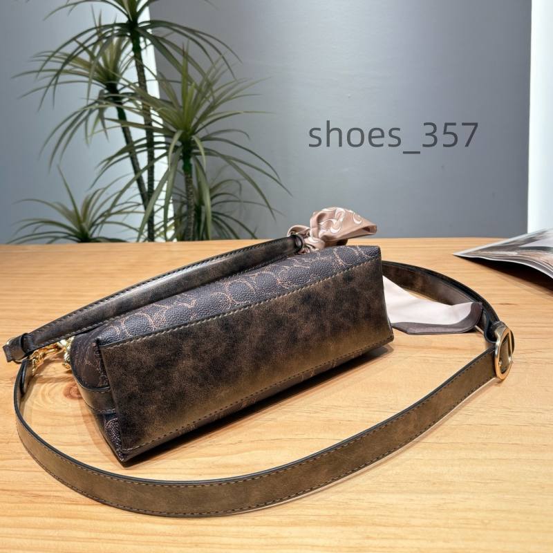 Coach Monogram Shoulder Bag with Gold Chain Strap