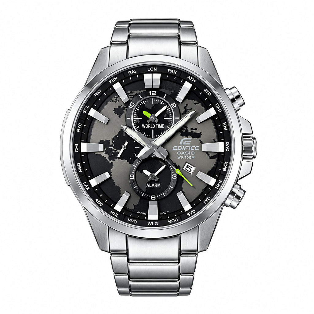 Casio Edifice World Time Stainless Steel Watch