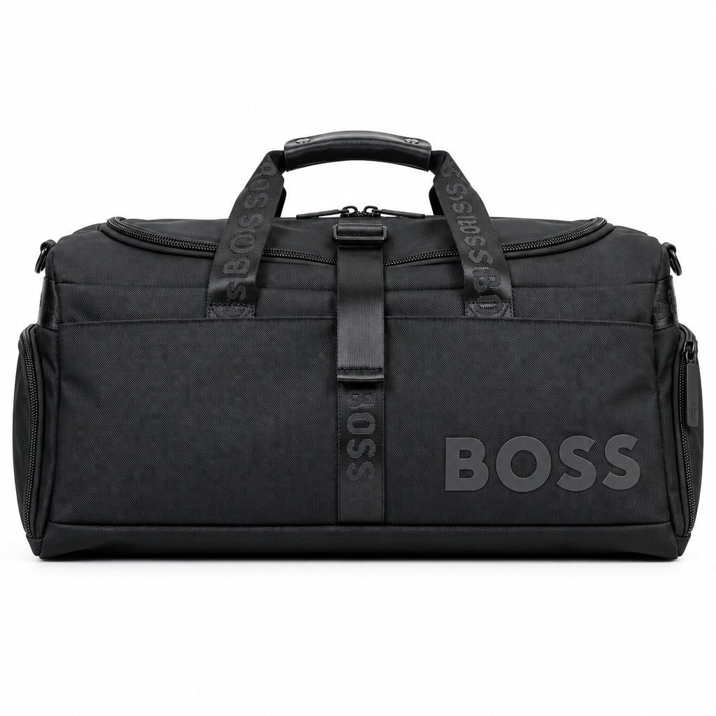 Signature Black Monogram Gym and Travel Duffel