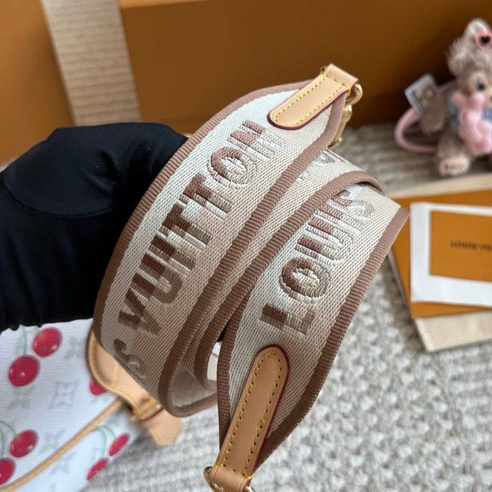 Louis Vuitton Inspired Cherry Print Shoulder Bag