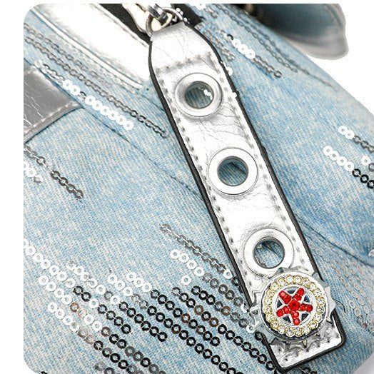 Jingpin ZJH Sequin Backpack with 1961 Metallic Embellishment