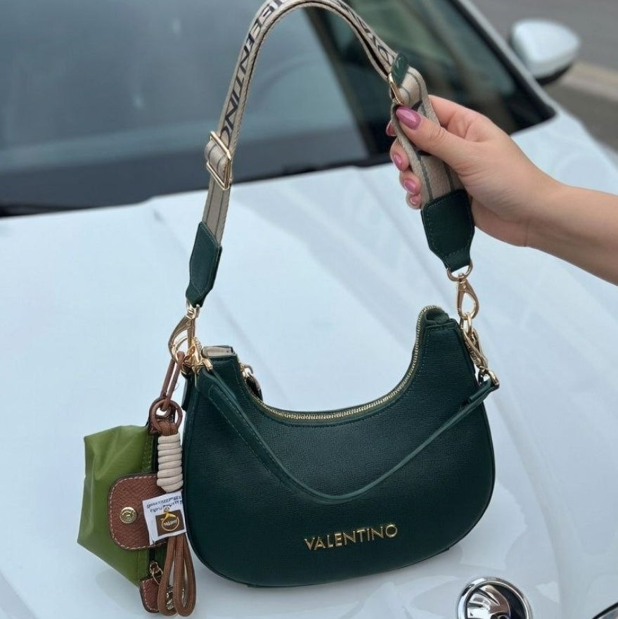 Valentino Crescent Handbag with Detachable Pouch