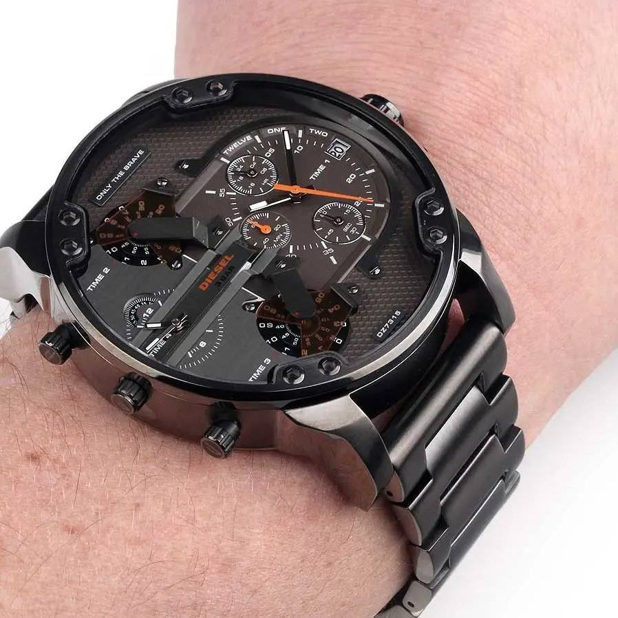 Diesel Mr. Daddy 2.0 Gunmetal Stainless Steel Multi-Dial Watch