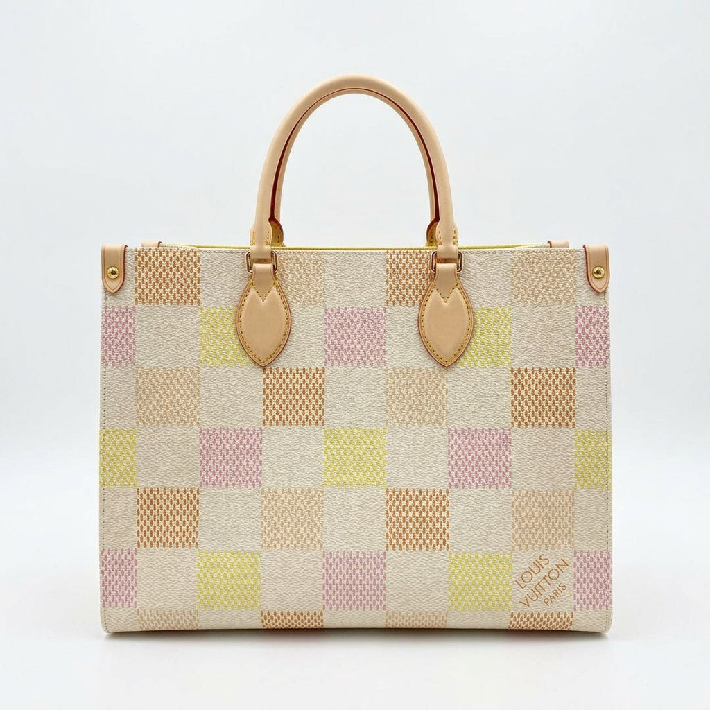 Louis Vuitton Damier Checkered Tote in Vibrant Multi-Color Pastel