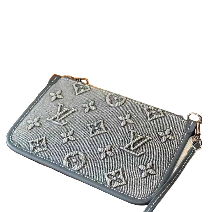 Louis Vuitton Neverfull MM Monogram Empreinte Giant in Denim Blue 👜✨💙