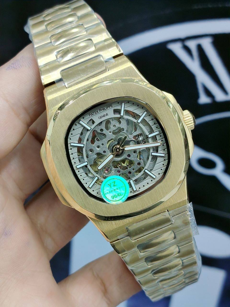 Patek Philippe Skeleton Nautilus Luxury Steel Watch ⌚✨⚙️