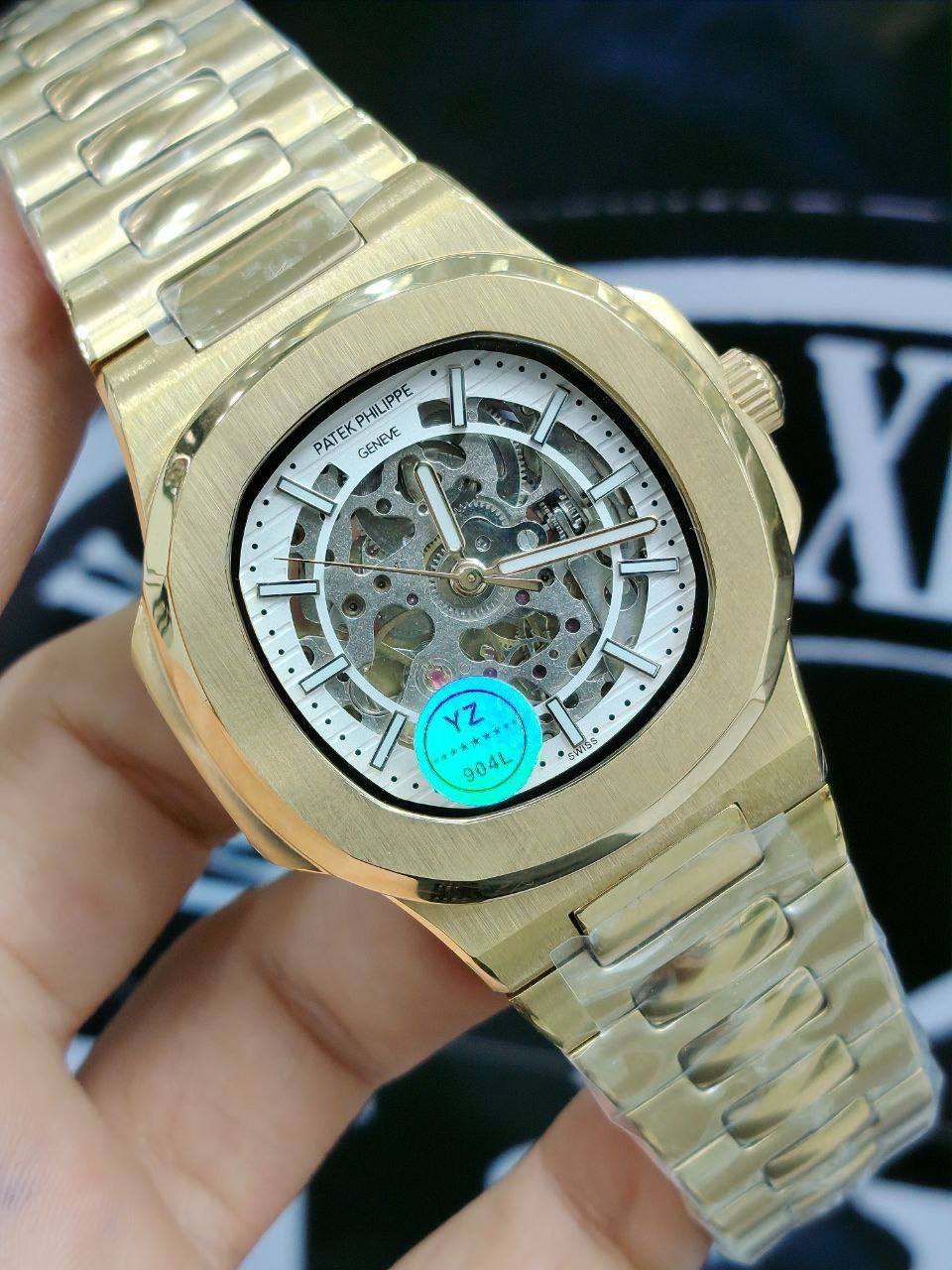 Patek Philippe Skeleton Nautilus Luxury Steel Watch ⌚✨⚙️