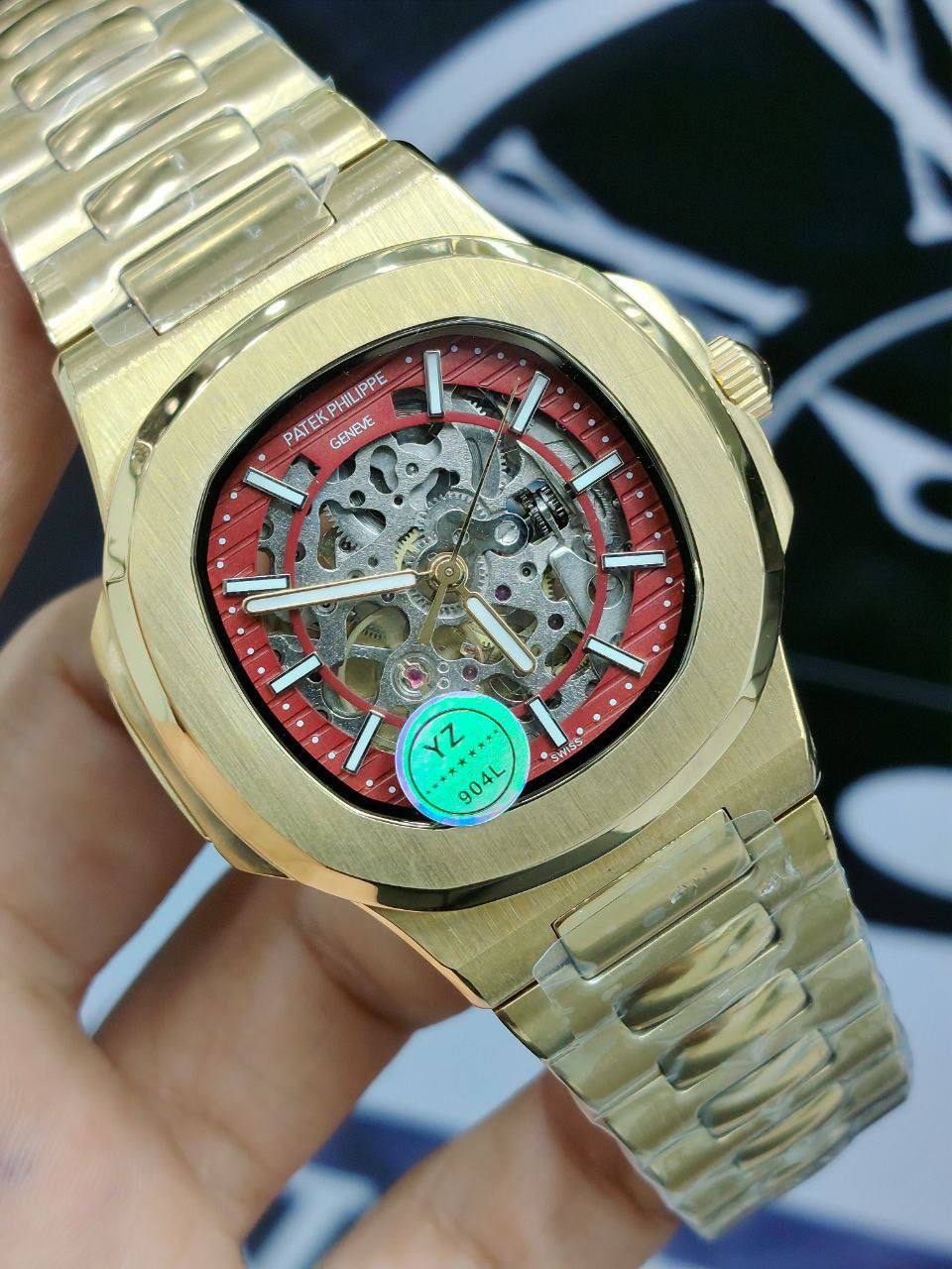 Patek Philippe Skeleton Nautilus Luxury Steel Watch ⌚✨⚙️