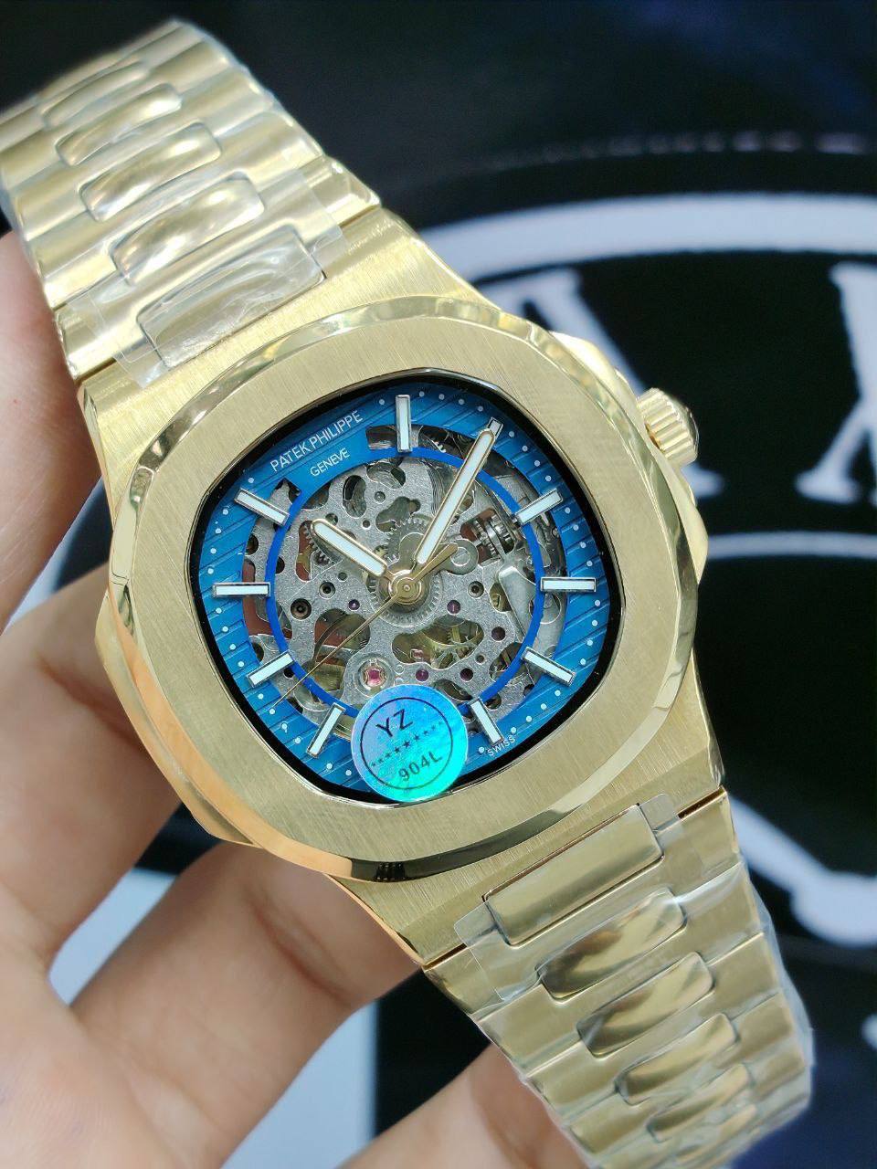 Patek Philippe Skeleton Nautilus Luxury Steel Watch ⌚✨⚙️