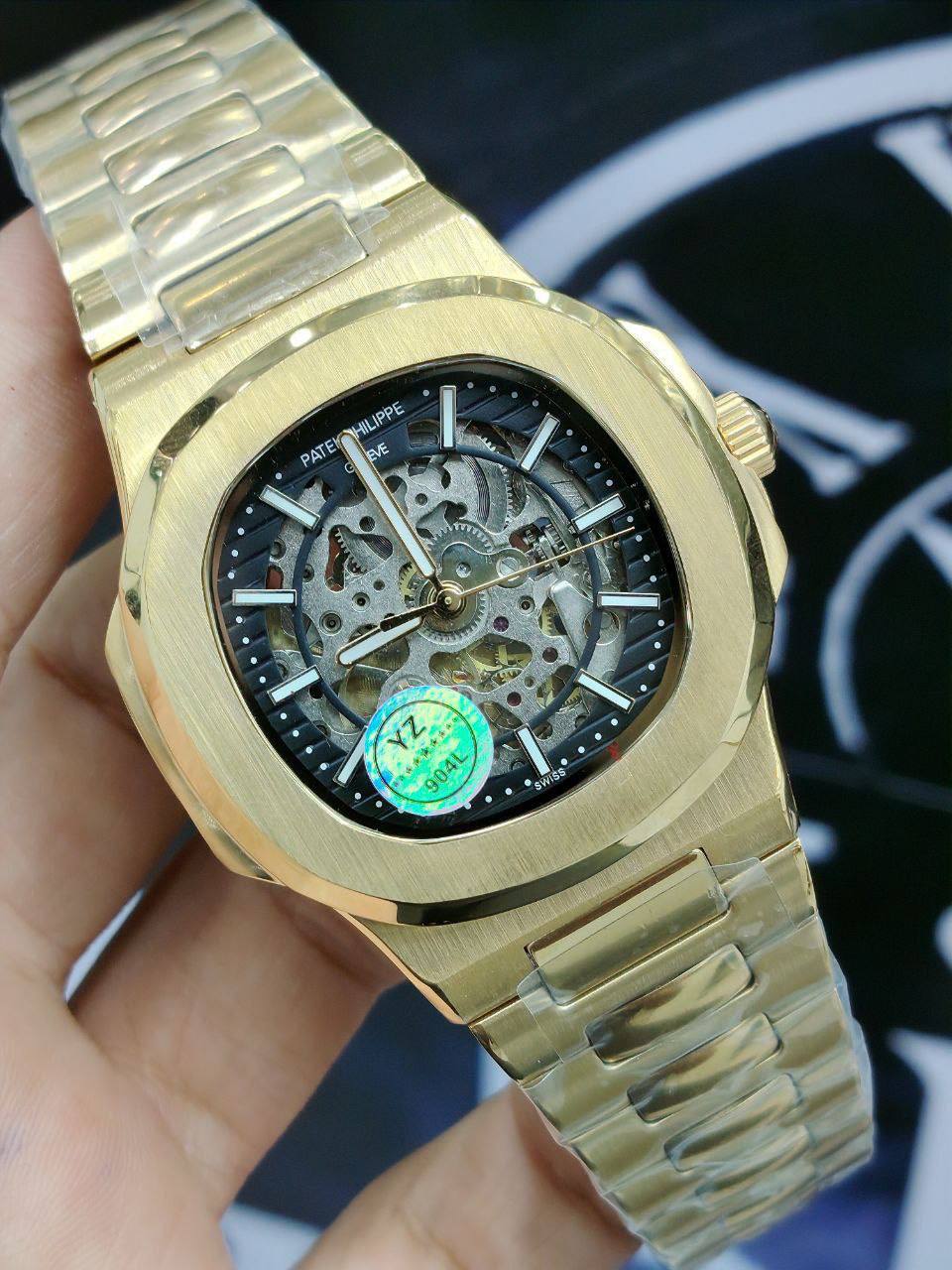 Patek Philippe Skeleton Nautilus Luxury Steel Watch ⌚✨⚙️