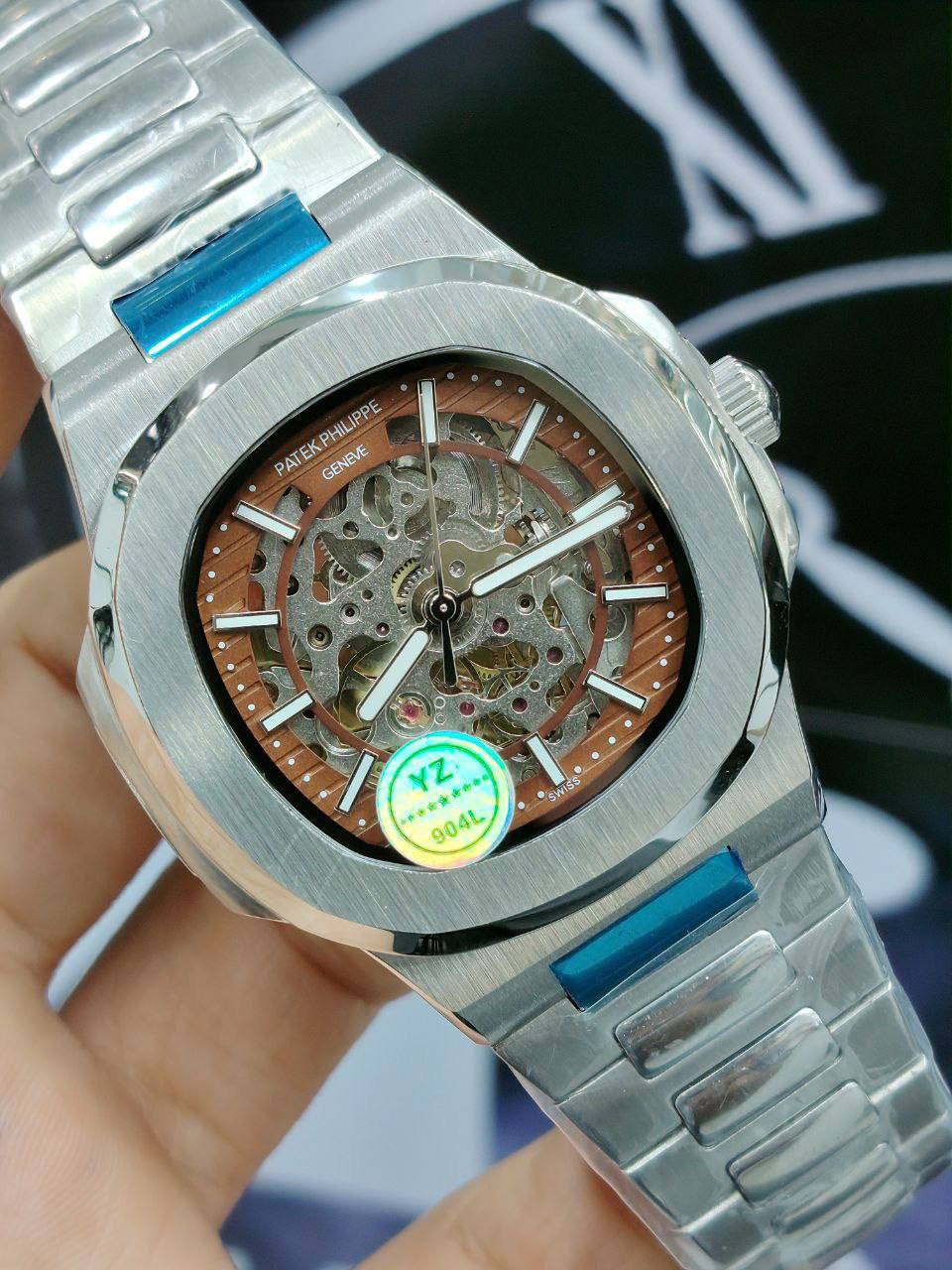 Patek Philippe Skeleton Nautilus Luxury Steel Watch ⌚✨⚙️