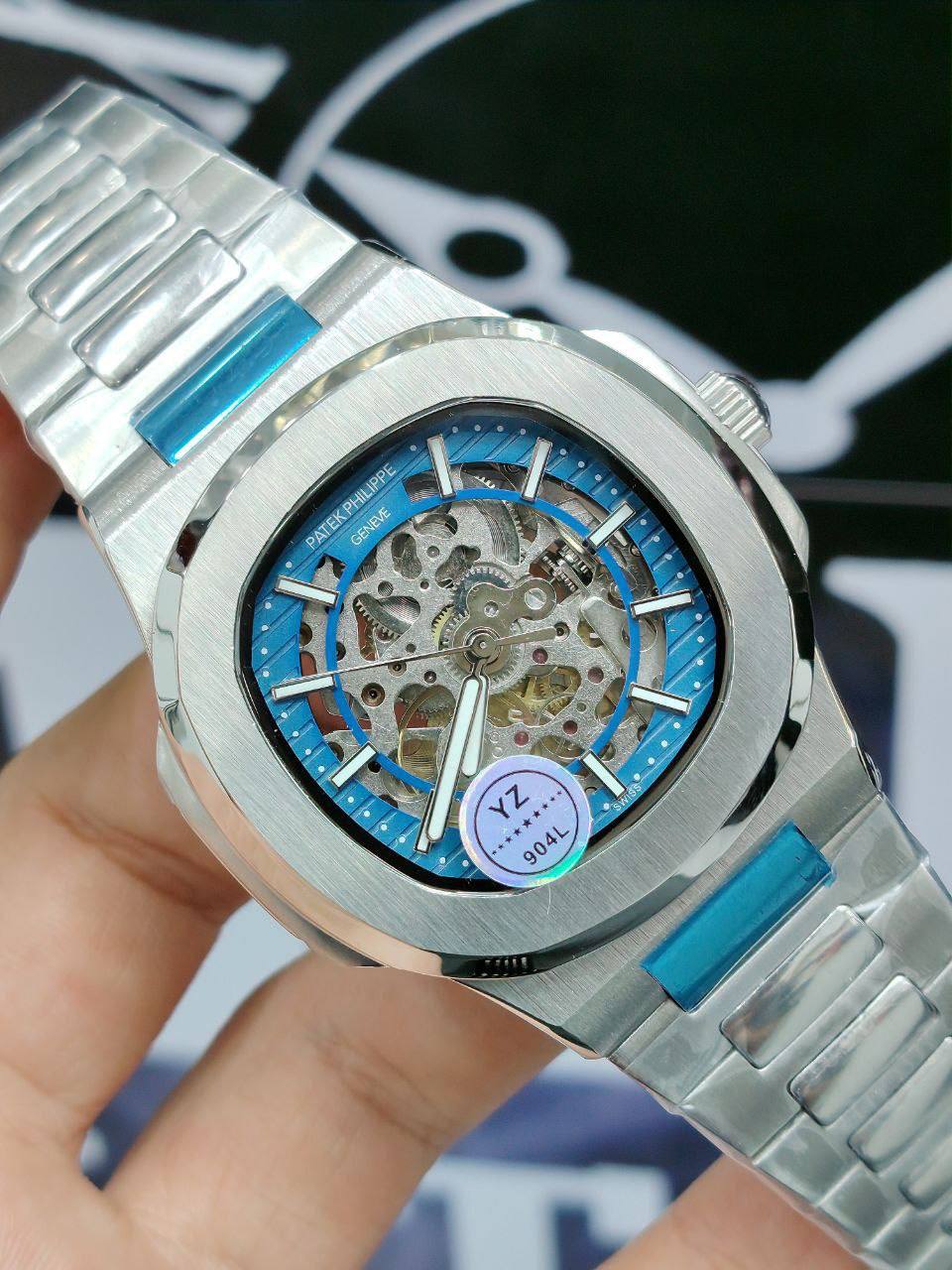 Patek Philippe Skeleton Nautilus Luxury Steel Watch ⌚✨⚙️
