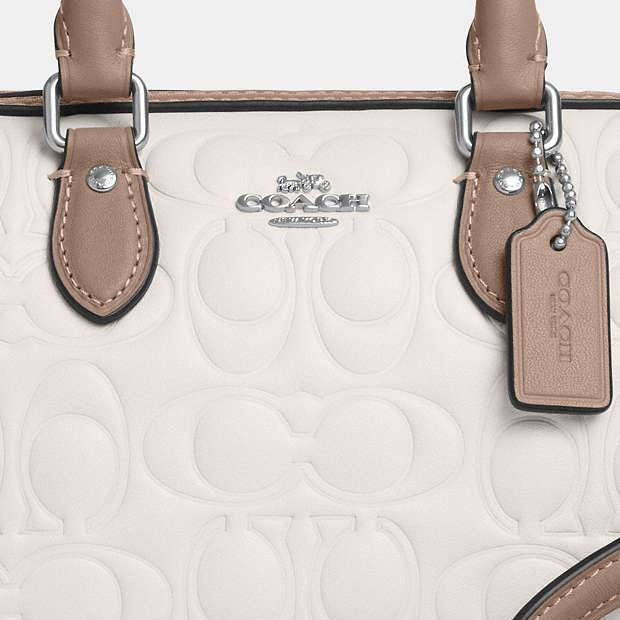 Coach Rowan Satchel in Quilted Signature Leather 👜🤍✨