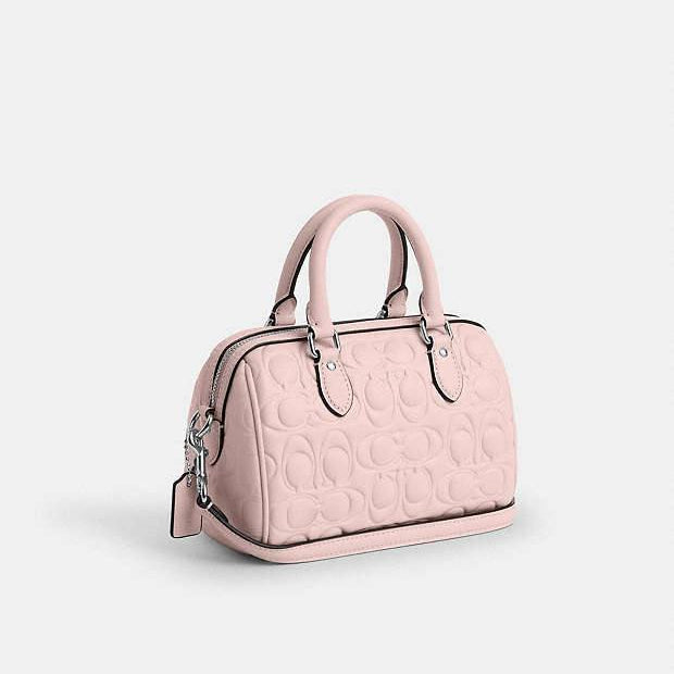 Coach Rowan Satchel in Quilted Signature Leather 👜🤍✨
