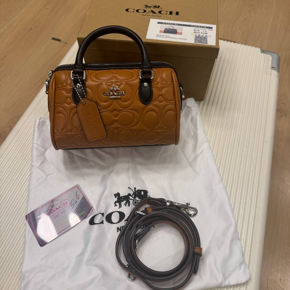 Coach Rowan Satchel in Quilted Signature Leather 👜🤍✨