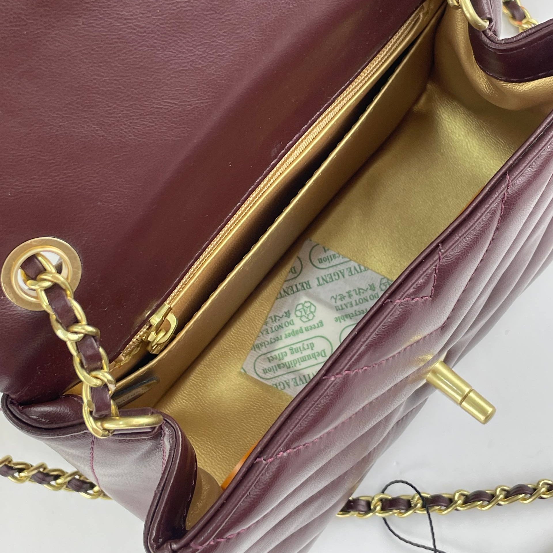 Chanel Chevron Quilted Gold Ball Flap Bag 🍷✨👜