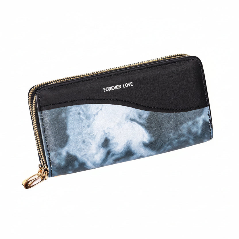 Forever Love Wallet: Classic Chic 🖤🤍💙
