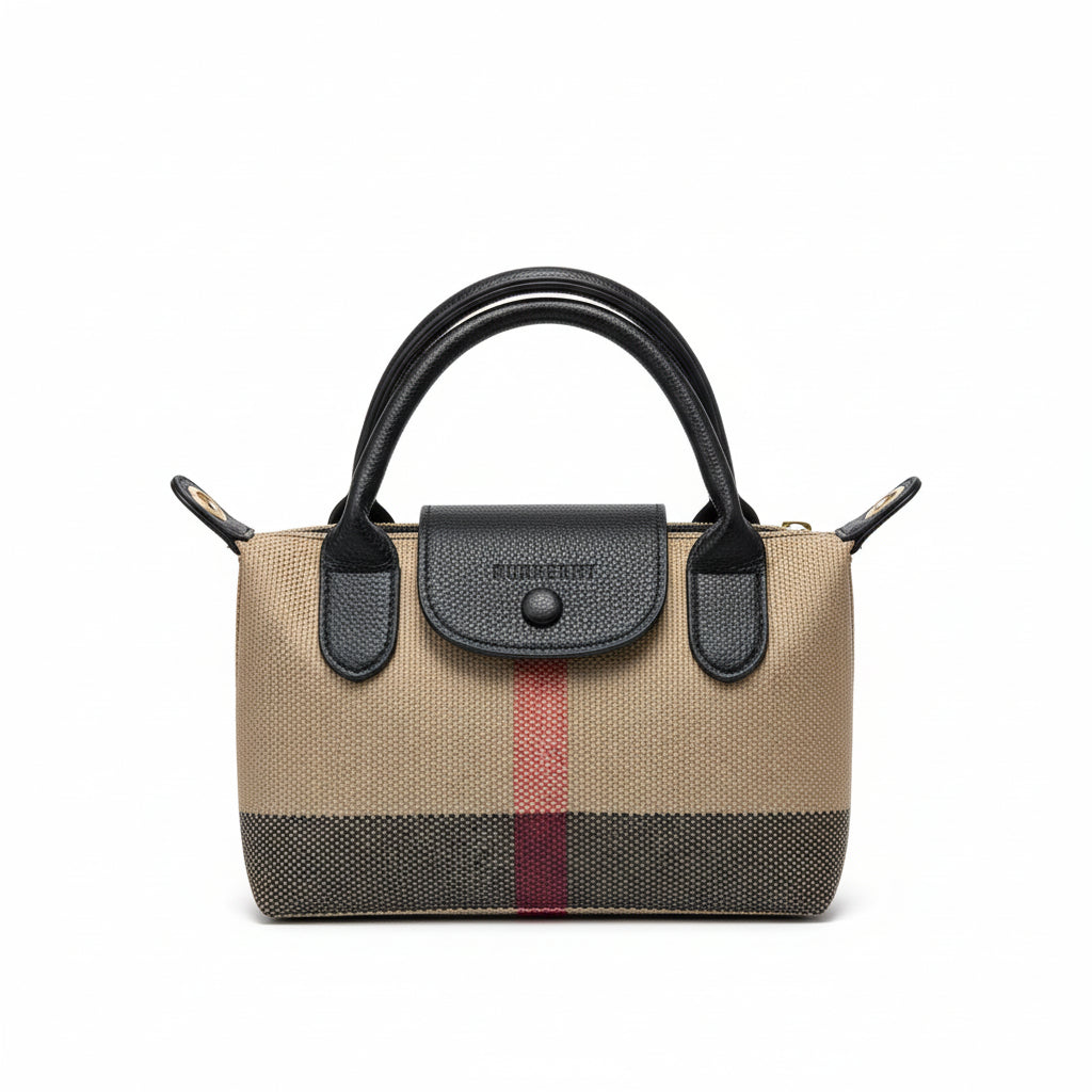 Burberry Beige & Brown Check Bag 👜🤎 Classic Style
