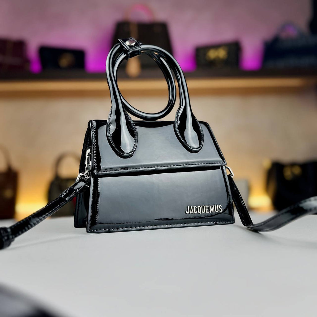 Jacquemus Le Chiquito Noeud in Burgundy Patent Leather 👜🍒✨