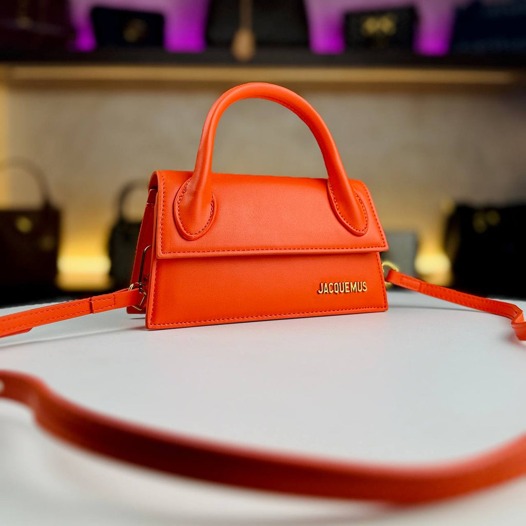 Jacquemus Le Chiquito Long Leather Handbag in Vibrant Red 👜❤️✨