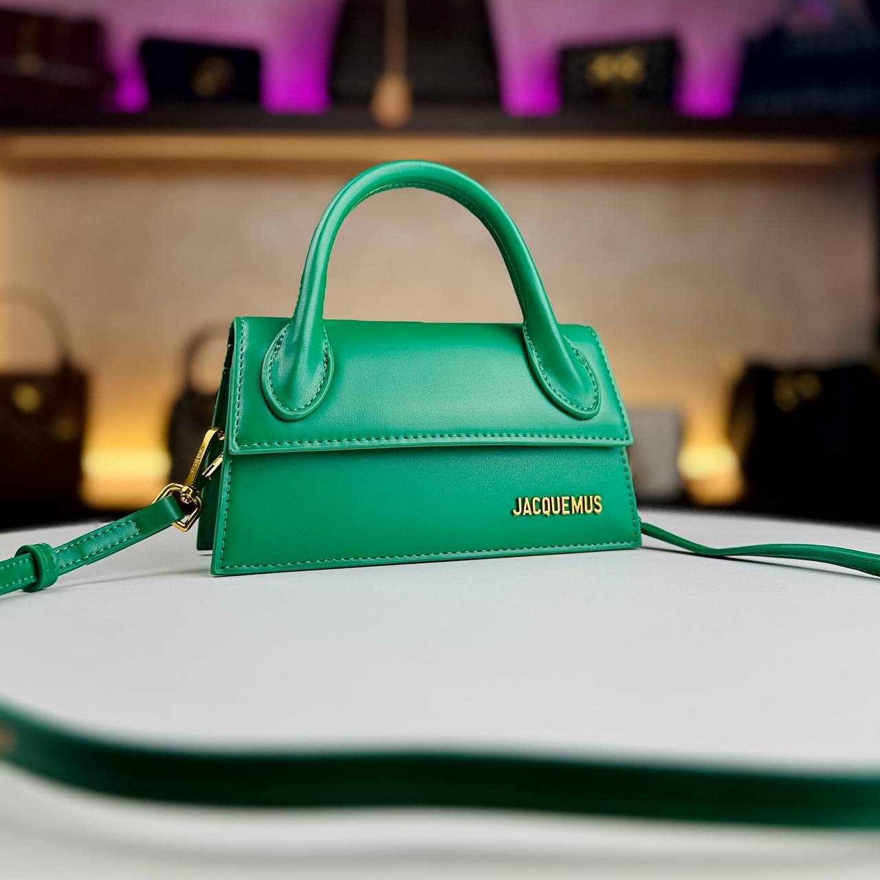 Jacquemus Le Chiquito Long Leather Handbag in Vibrant Red 👜❤️✨
