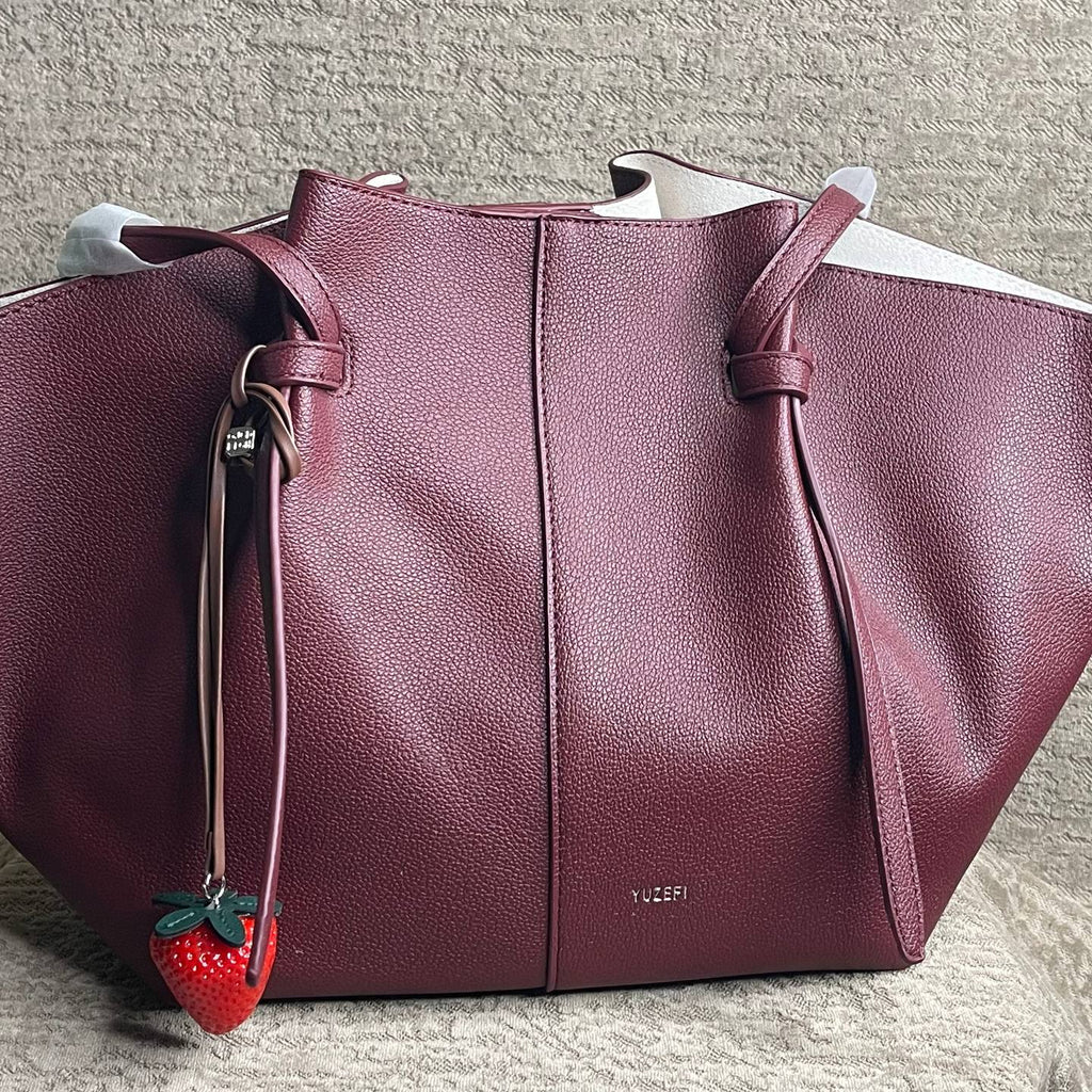 Yuzefi Earth Tone Bag 👜 Beige, Brown, Burgundy Palette