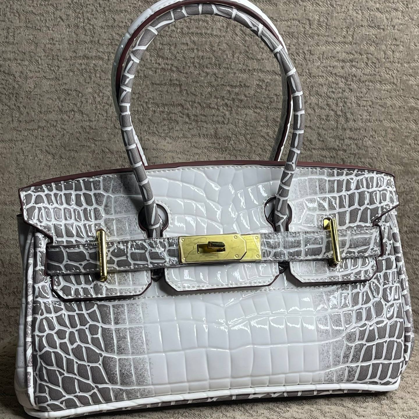 Hermès Colorblock Bag 👜 Red, White & Brown Accent