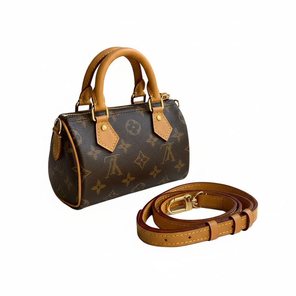 Louis Vuitton Monogram Nano Speedy with Adjustable Strap 👜✨🤎