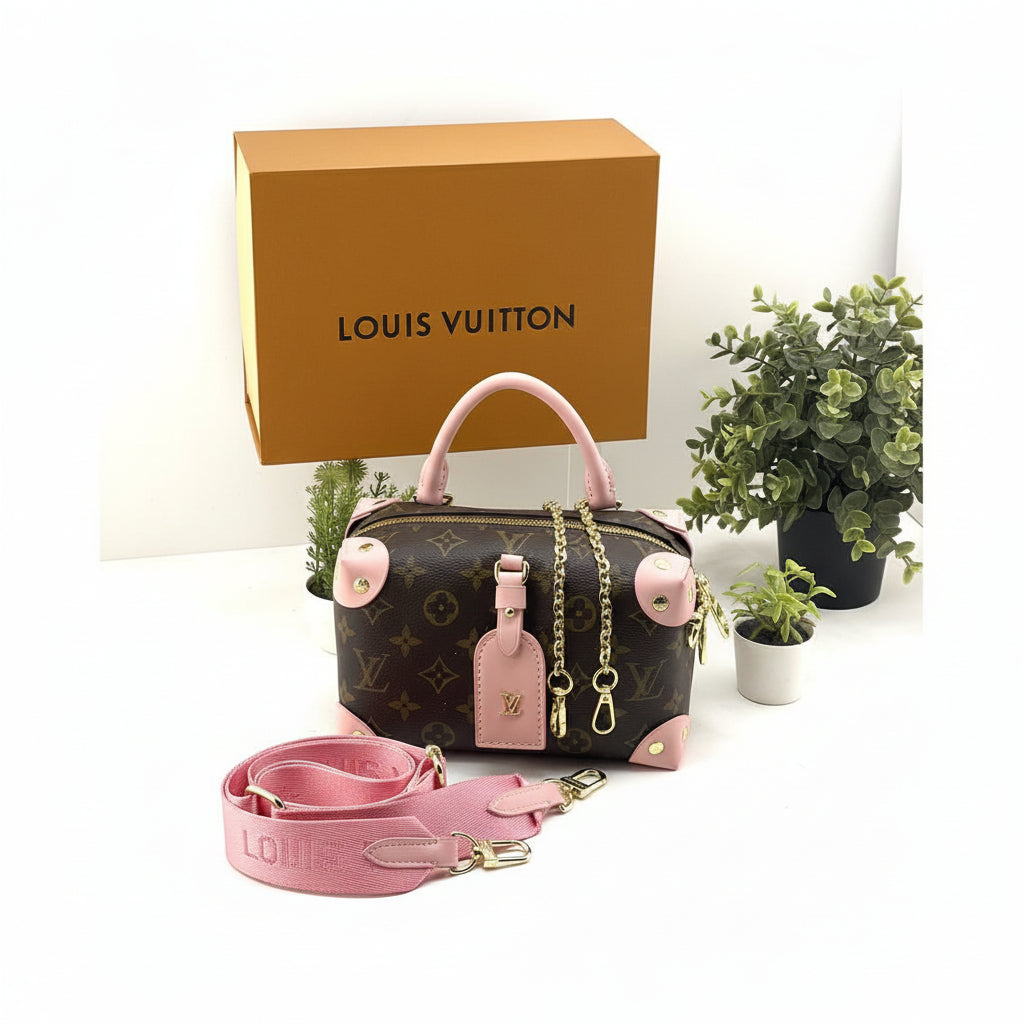 LV Monogram Bag: Brown, Pink & Black 👜🎀
