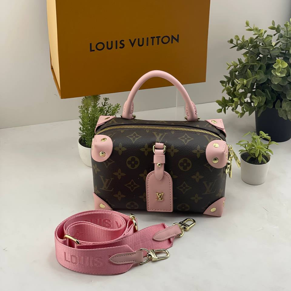 LV Monogram Bag: Brown, Pink & Black 👜🎀