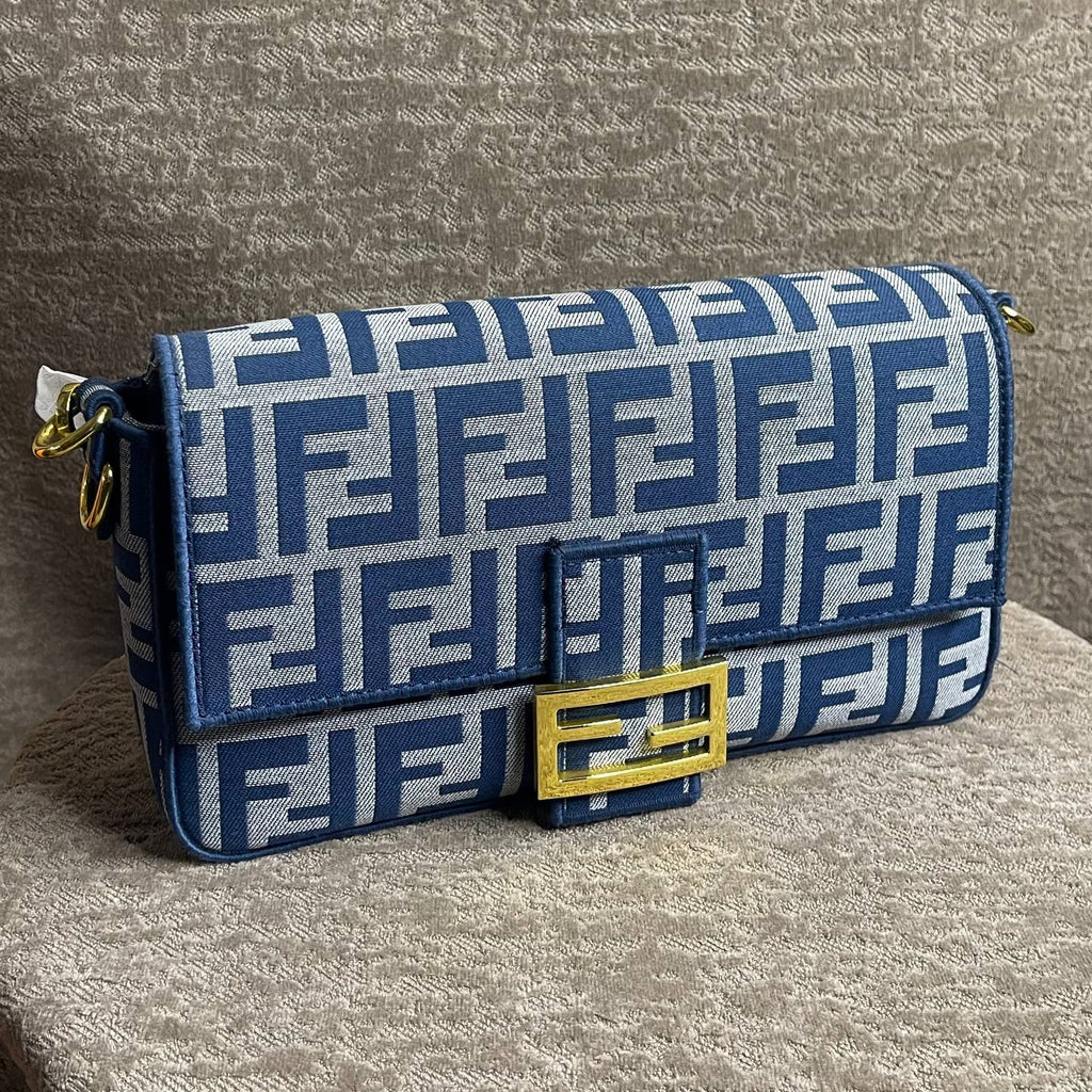 Fendi: Blue & Brown Chic Bag 👜 💙