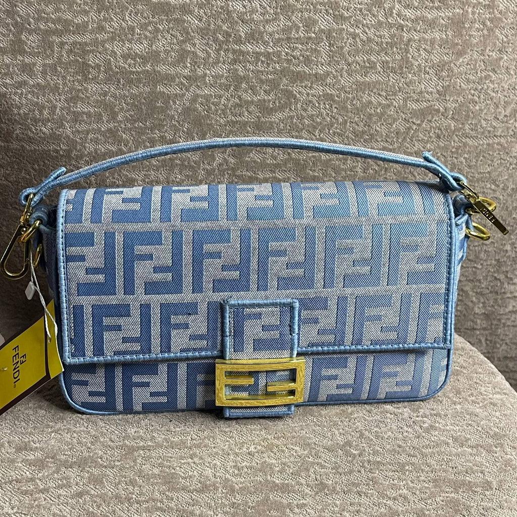 Fendi: Blue & Brown Chic Bag 👜 💙
