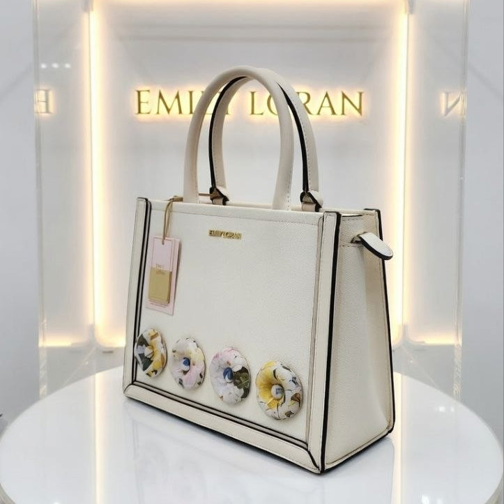 Emily Loran Floral Embellished Handbag with Matching Wallet 🌸👜
