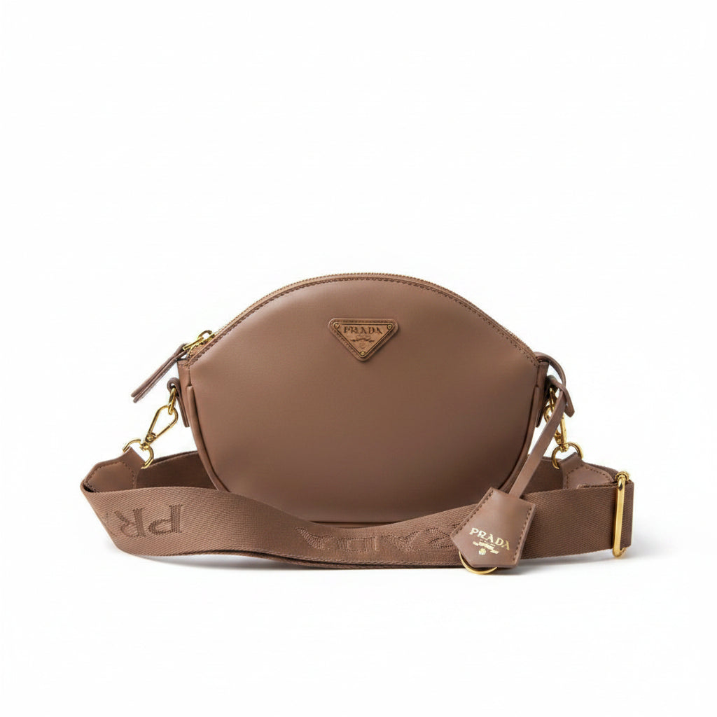 Prada Beige Crossbody Bag with Logo Plaque 👜✨