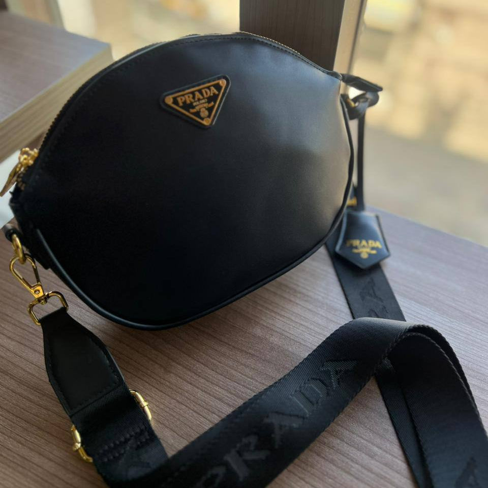 Prada Beige Crossbody Bag with Logo Plaque 👜✨