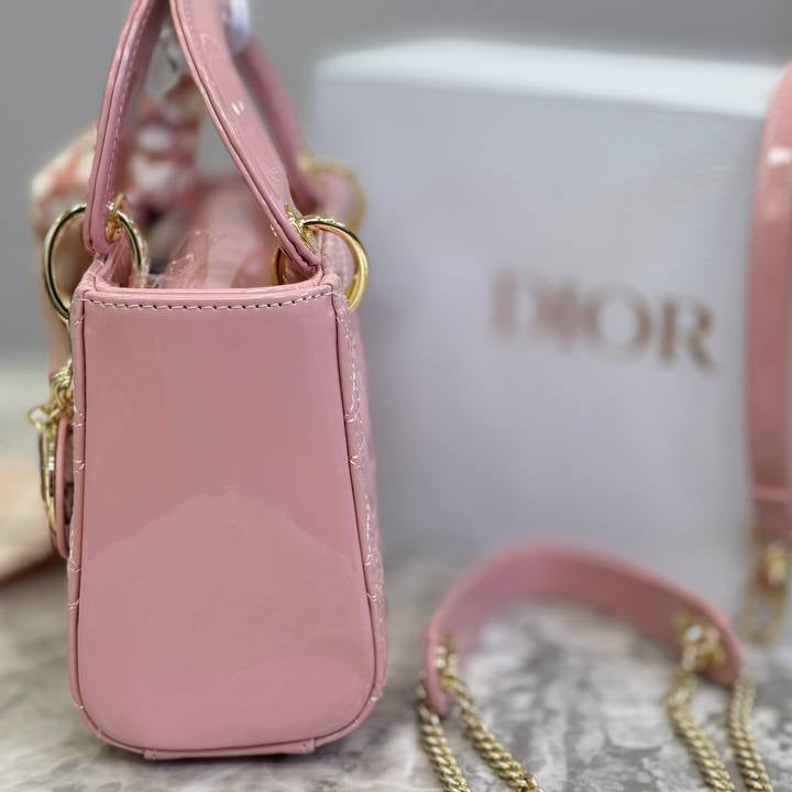 Christian Dior Quilted Mini Handbag with Silk Scarf Detail 👜✨