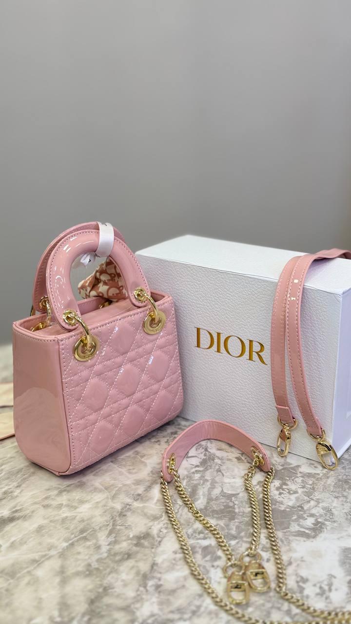 Christian Dior Quilted Mini Handbag with Silk Scarf Detail 👜✨