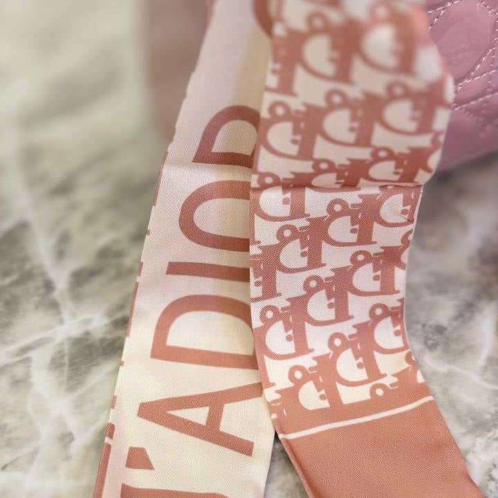Christian Dior Quilted Mini Handbag with Silk Scarf Detail 👜✨