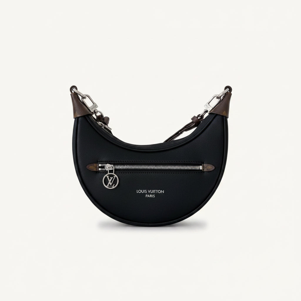 Louis Vuitton Crescent Moon Bag with Silver-Tone Hardware 🌙👜