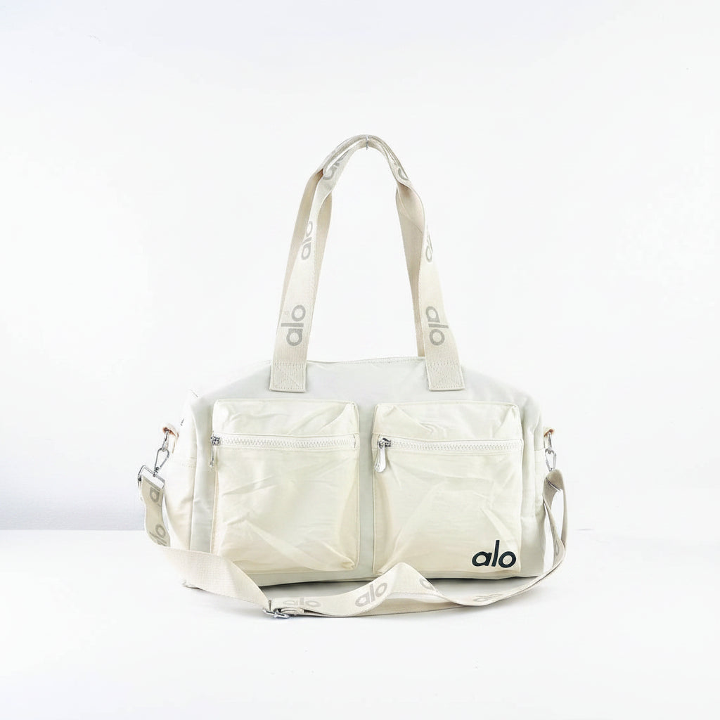 Alo Yoga Nylon Style Duffel Bag with Branded Straps 🎒✨