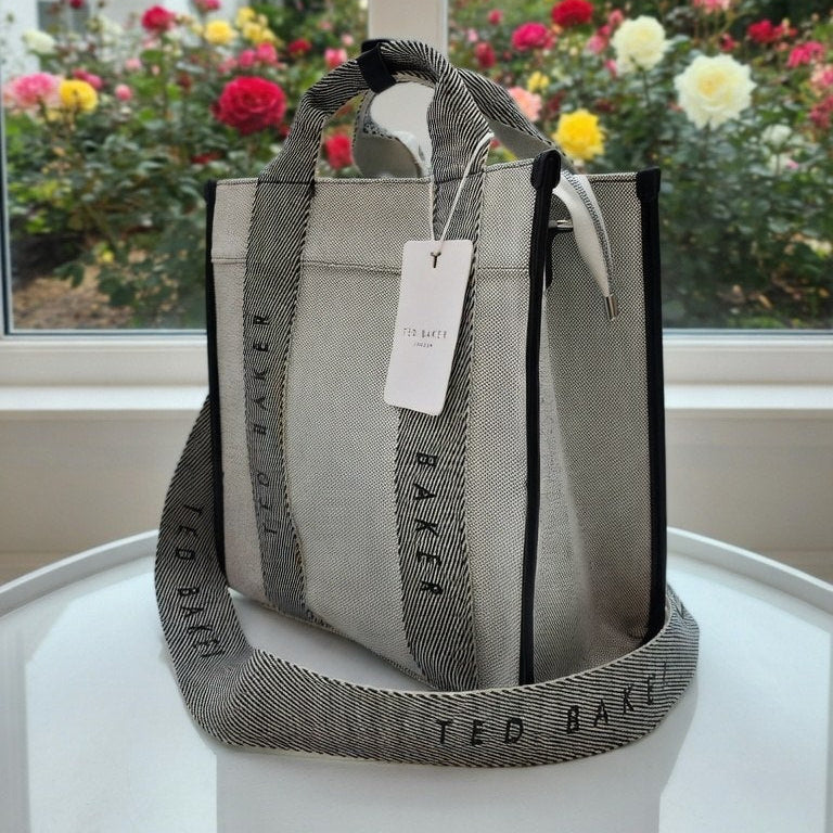 Ted Baker Canvas Tote Bag with Crossbody Strap 👜✨