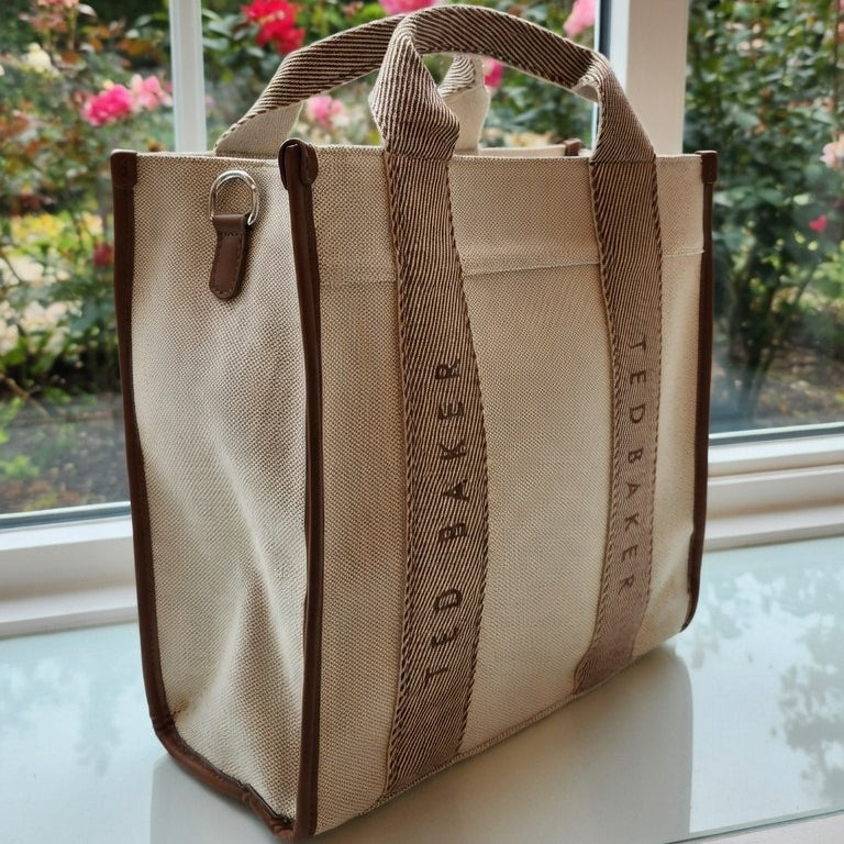 Ted Baker Canvas Tote Bag with Crossbody Strap 👜✨
