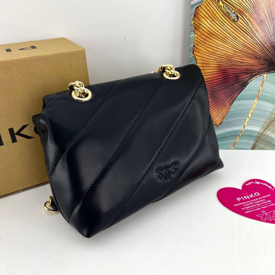 PINKO 'No Pinko No Party' Embellished Bag with Gold Chain 🌟👜