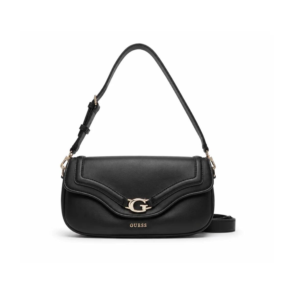 Guess Signature Black Structured Shoulder Bag 🖤👜