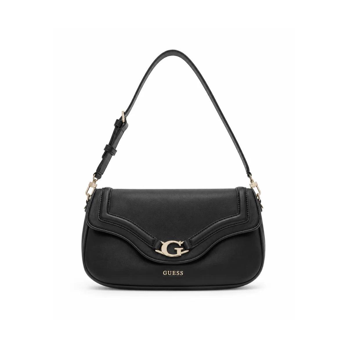 Guess Signature Black Structured Shoulder Bag 🖤👜