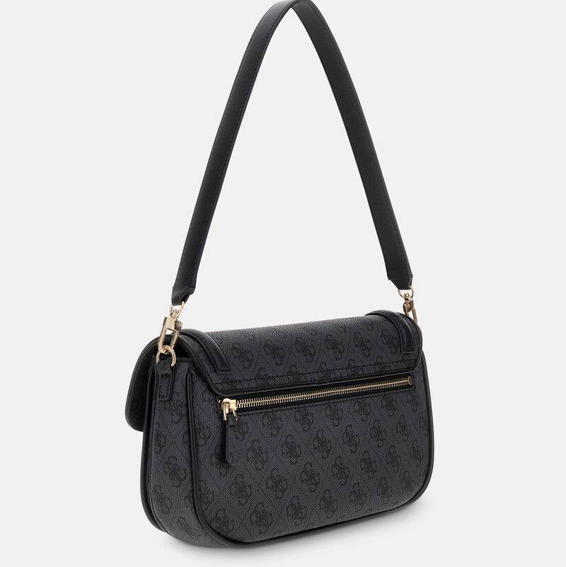 Guess Signature Black Structured Shoulder Bag 🖤👜