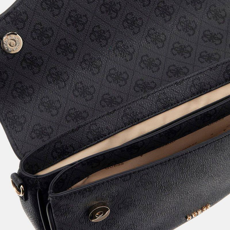 Guess Signature Black Structured Shoulder Bag 🖤👜