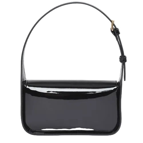 Céline Style Patent Leather Shoulder Bag with Gold-Tone Hardware ✨👜