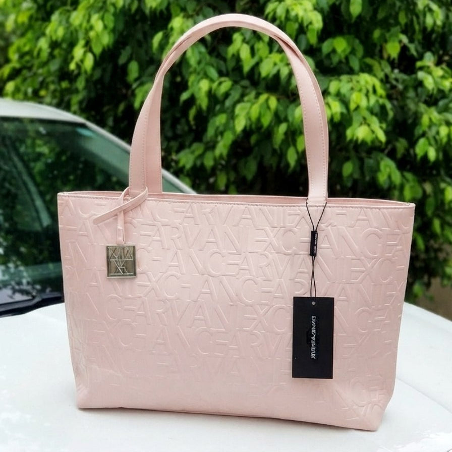 Emporio Armani Embossed Logo Tote Bag in Navy Blue 👜✨